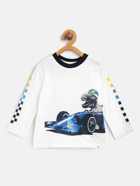 

GAP Baby Boys Graphic Long Sleeve T-Shirt, White
