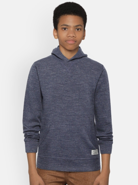 

GAP Boys Waffle-Knit Hoodie Sweatshirt, Navy blue