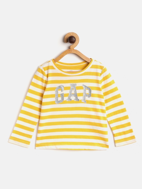 

GAP Baby Girls Logo Stripe T-Shirt, Yellow