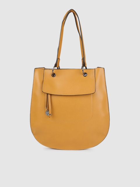 

Vero Moda Yellow Solid Tote Bag