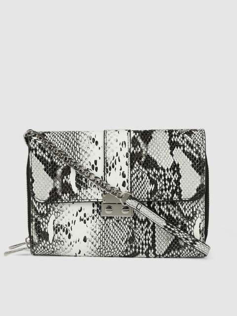 

Vero Moda Black & White Snake Print Sling Bag