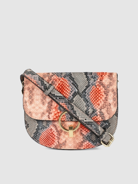 

Vero Moda Red & Grey Snake Print Sling Bag