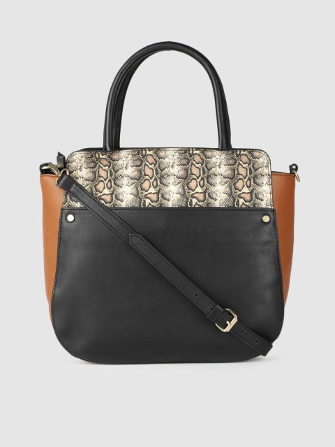 

Vero Moda Brown & Black Textured Handheld Bag