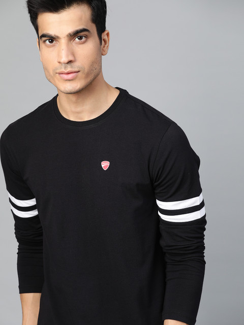 

Ducati Men Black Solid Round Neck T-shirt