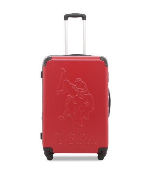 

U.S. Polo Assn. Red Solid Cabin Hard-Sided Trolley Suitcase