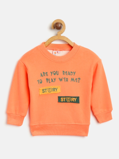 

Kids On Board Kids Orange Printed Fleece Sweatshirt