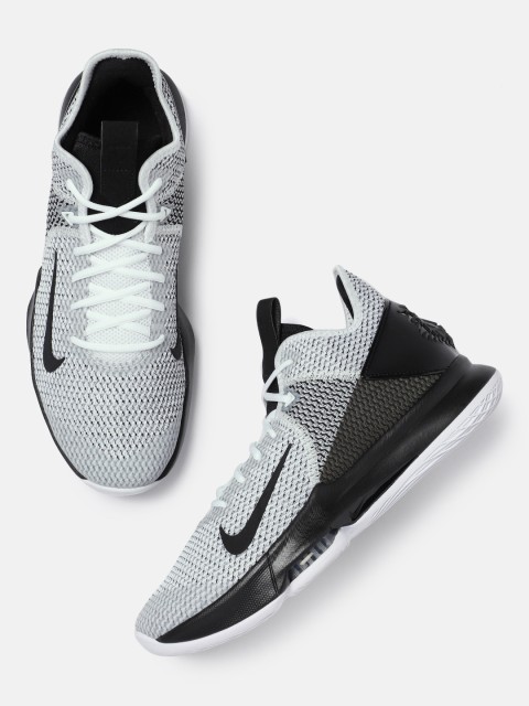 

Nike Men White & Black LEBRON WITNESS IV EP Basketball Shoes