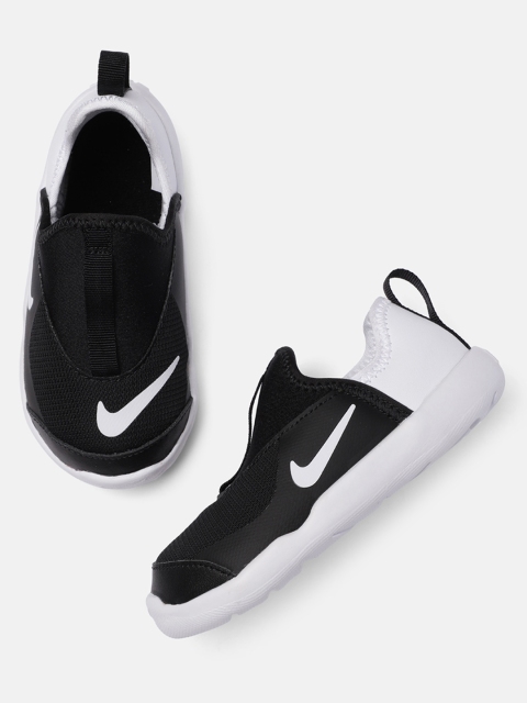 

Nike Boys Black & White SWOOSH Slip-On Sneakers
