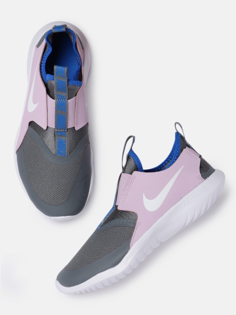 

Nike Kids Grey & Pink FLEX RUNNER GS Running Shoes