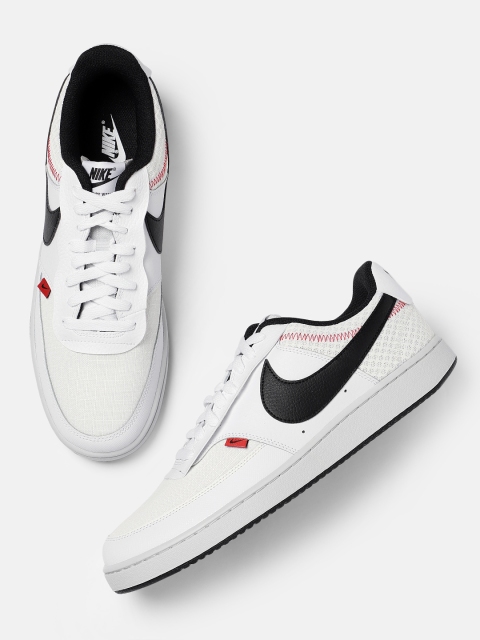 

Nike Men White COURT VISION LO PREM Leather Sneakers
