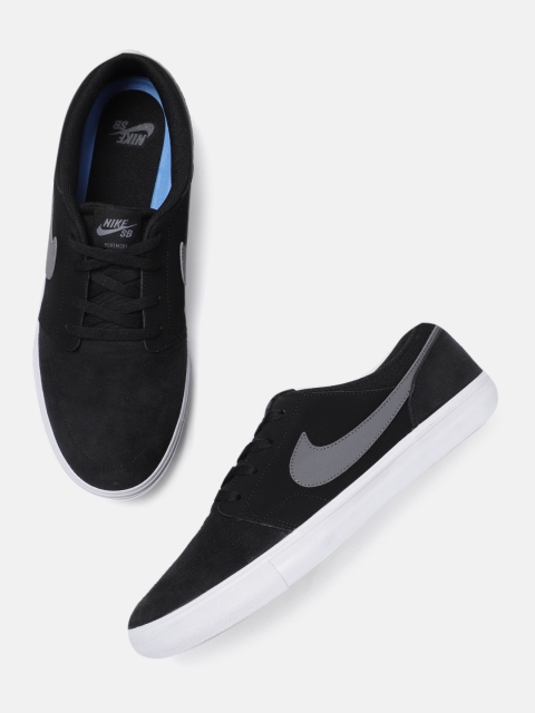 

Nike Unisex Black SB PORTMORE II SOLAR Leather Skateboarding Shoes