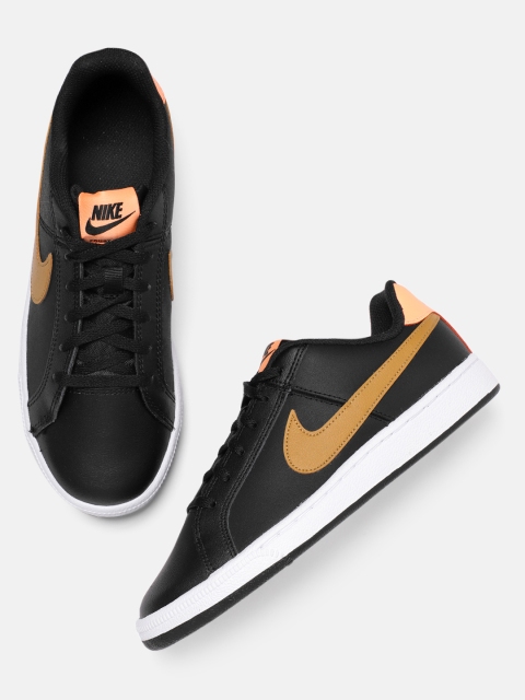 

Nike Boys Black COURT ROYALE Leather Sneakers