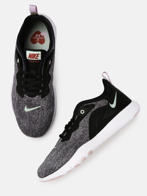 

Nike Women Green & Pink Woven Design FLEX TRAINER 9 Gym Shoes