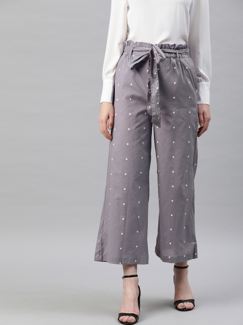 

Moda Rapido Women Grey Regular Fit Printed Culottes