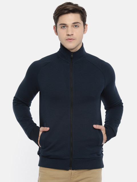 

Jack & Jones Men Navy Blue Solid Sweatshirt