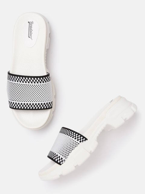 

Roadster Women White & Black Woven Design Heels
