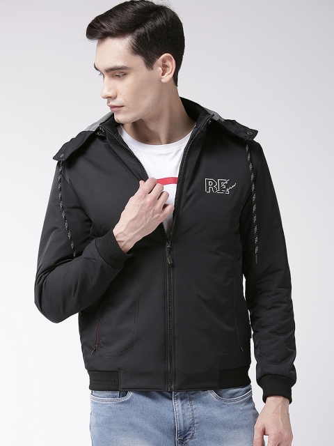 

Fort Collins Men Black Solid Bomber Jacket