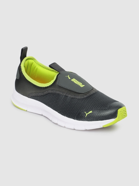 

Puma Men Grey Woodstock Slip-On Sneakers