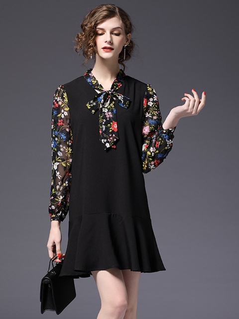 

JC Collection Women Black Solid Shift Dress