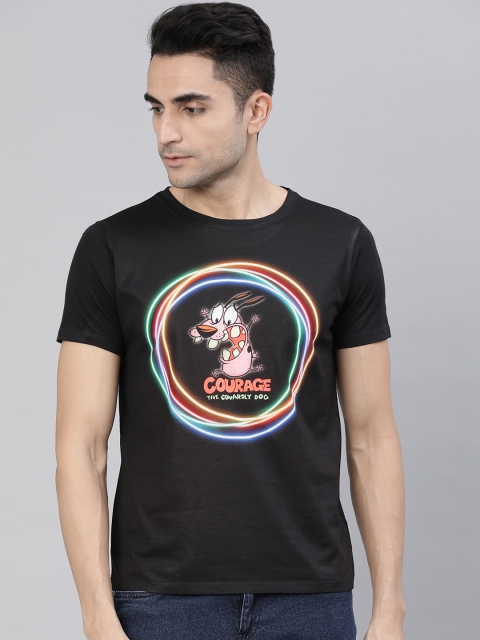

Wear Your Mind Men Black Printed Round Neck T-shirt