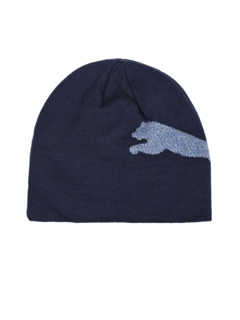 

Puma Unisex Navy Blue Self Design Beanie