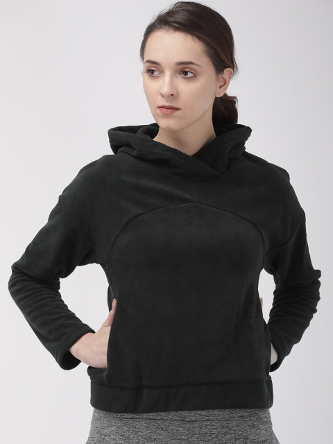 

Nike Women Black Solid Dri-Fit AS W NK THRMA Hooded Training Sweatshirt