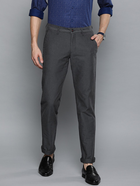 

Louis Philippe Sport Men Charcoal Slim Fit Solid Regular Smart Casual Trousers