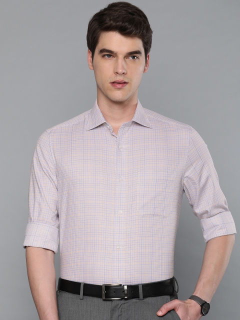 

Louis Philippe Men Blue & White Classic Fit Checked Formal Shirt