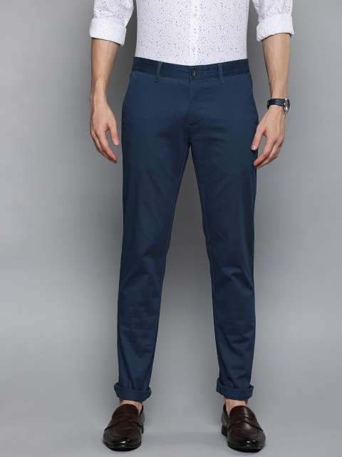 

Louis Philippe Sport Men Navy Blue Slim Fit Solid Smart Casual Chinos
