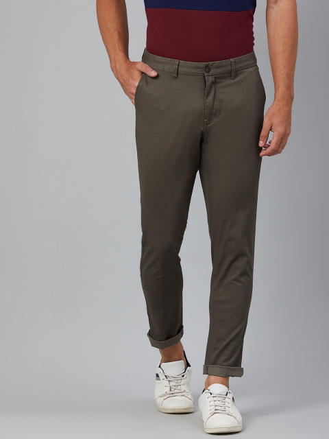 

Louis Philippe Sport Men Brown Self Design Slim Fit Regular Trousers