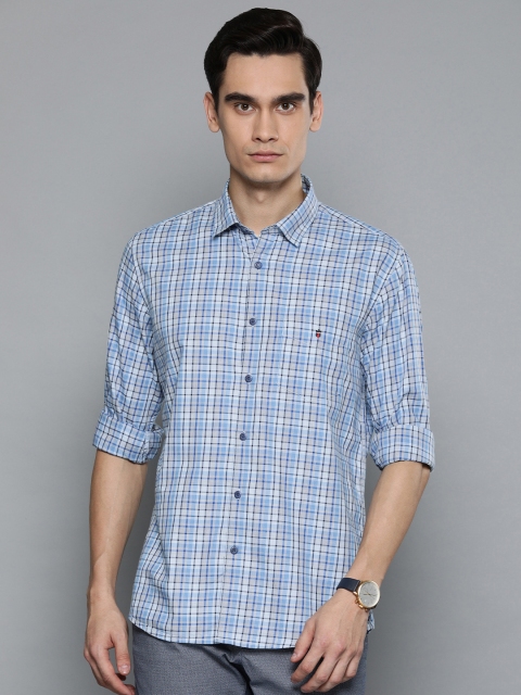 

Louis Philippe Sport Men Blue & Black Slim Fit Checked Casual Shirt