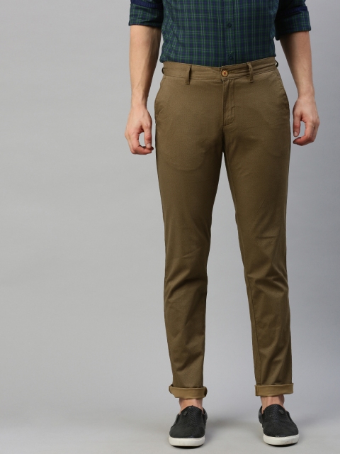 

Louis Philippe Sport Men Brown Slim Fit Printed Regular Trousers