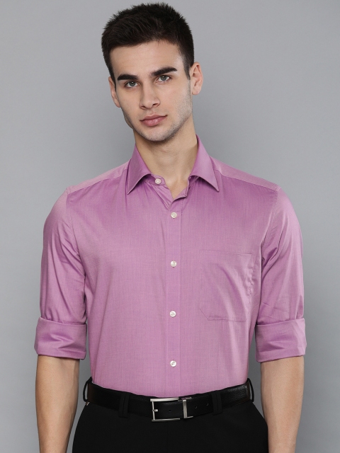 

Louis Philippe Men Mauve Classic Regular Fit Solid Formal Shirt