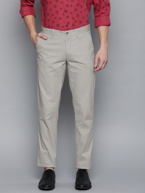 

Louis Philippe Sport Men Grey Slim Fit Self Design Regular Trousers