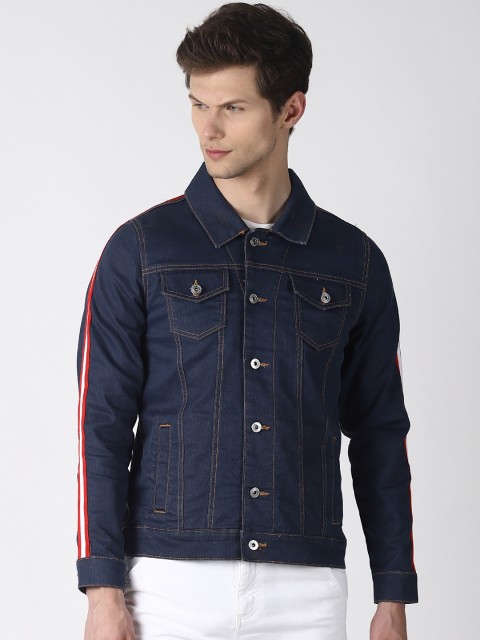 

Blue Saint Men Blue Solid Denim Jacket
