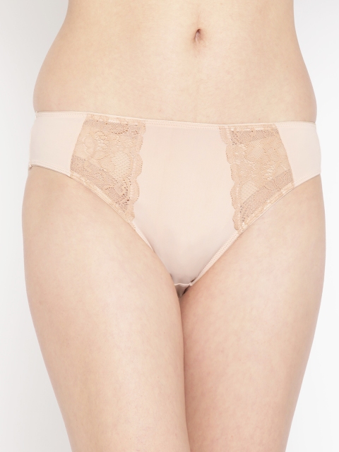 

EROTISSCH Women Nude-Coloured Lace Detail Briefs AIP-13A