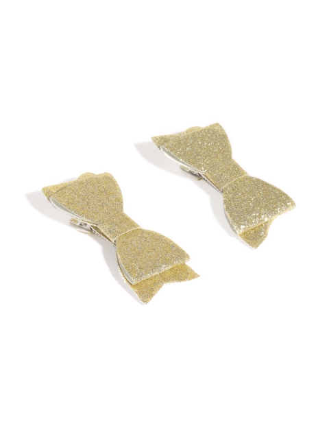 

Toniq Kids Girls Gold-Toned Set of 2 Embellished Alligator Hair Clips