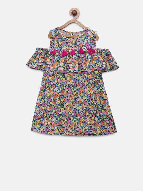 

Soul Fairy Girls Multicoloured Printed A-Line Dress, Multi