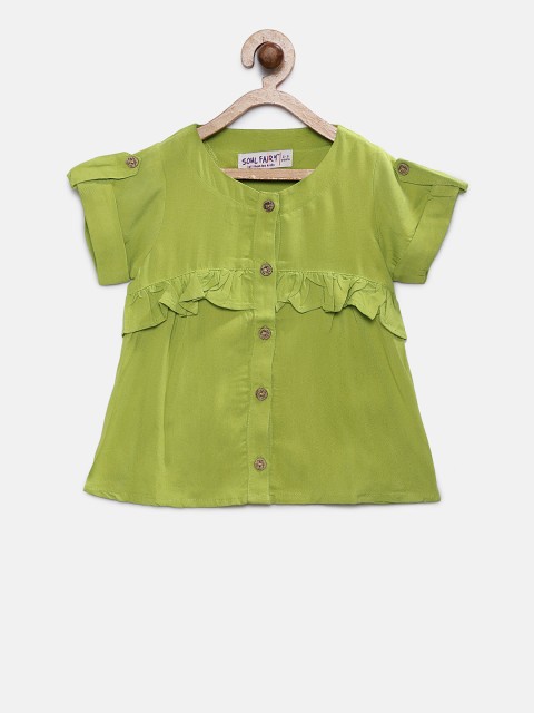 

Soul Fairy Girls Lime Green Solid Top