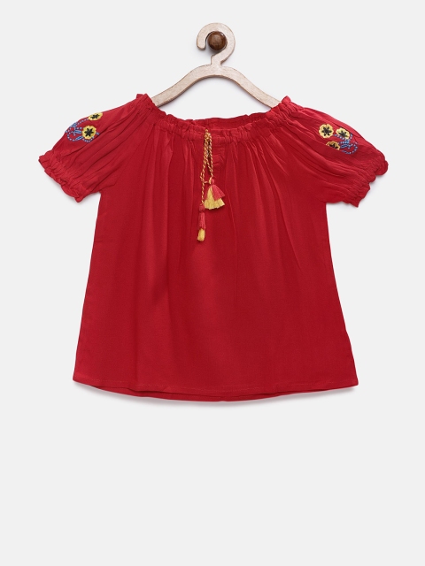 

Soul Fairy Girls Red Solid Top