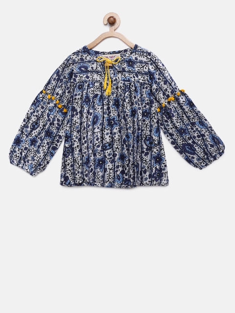 

Soul Fairy Girls Blue Printed Top