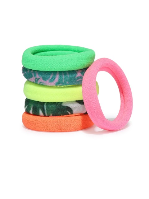 

ToniQ Multicoloured Set Of 6 Ponytail Holders, Multi