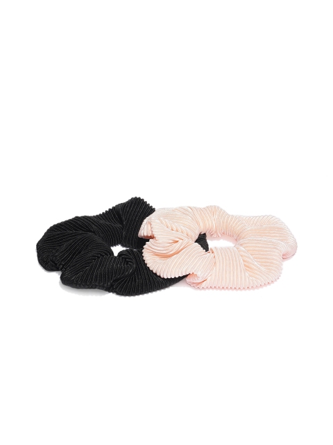 

ToniQ Black & Pink Set Of 2 Ponytail Holders