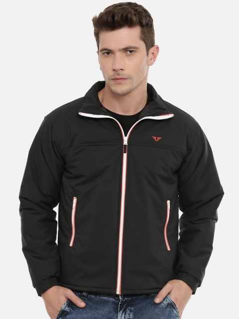 

UNSULLY Men Black Solid Windcheater Tailored Jacket