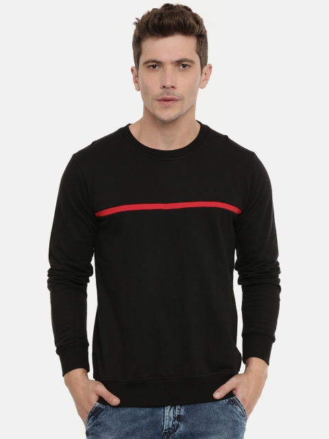 

UNSULLY Men Black Solid Pullover Sweatshirt