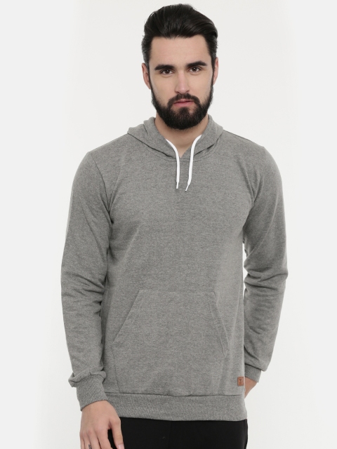 

UNSULLY Men Charcoal Grey Solid Sweatshirt