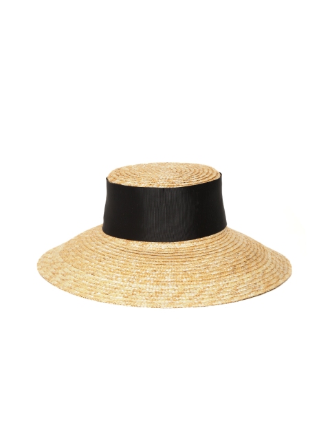 

Forever New Women Beige Basket Weave Sun Hat