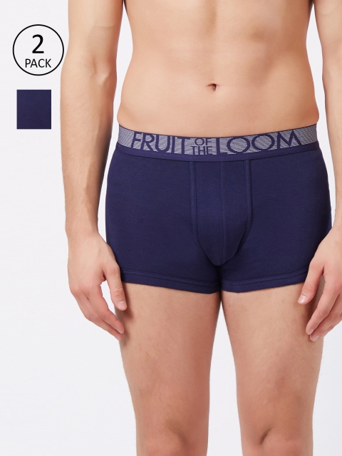 

Fruit of the loom Men Pack Of Two Violet Solid Trunks 10570530-2