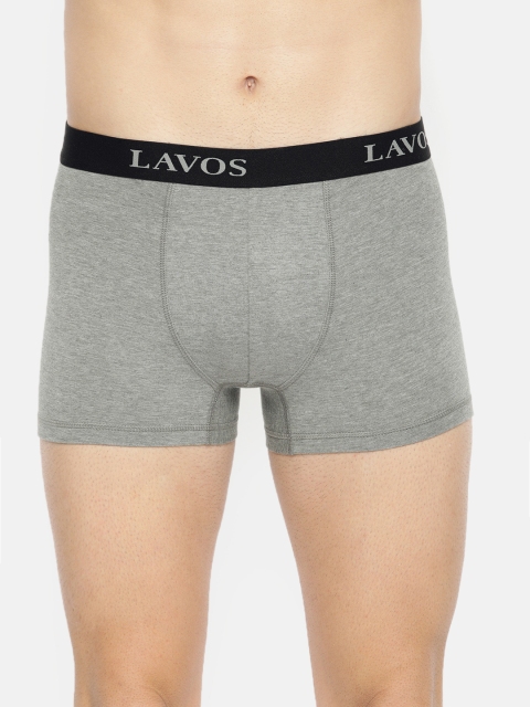 

LAVOS Men Grey Melange Solid Trunks LM2005