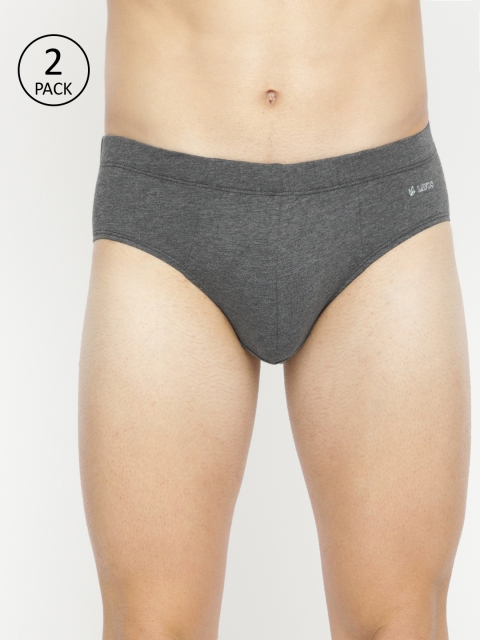 

LAVOS Men Pack of 2 Grey Solid Organic Bamboo Stretchable Briefs LM2001